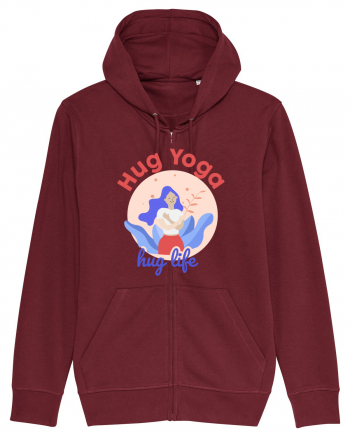 Hug Yoga Hug Life Burgundy