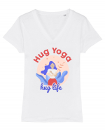 Hug Yoga Hug Life Tricou mânecă scurtă guler V Damă Evoker