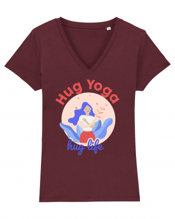 Hug Yoga Hug Life Burgundy