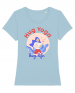 Hug Yoga Hug Life Tricou mânecă scurtă guler larg fitted Damă Expresser