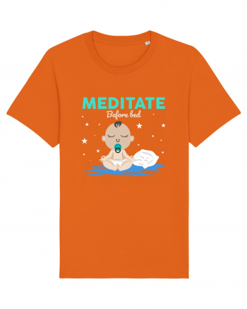 Meditate Before Bed Bright Orange