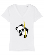 Panda Tricou mânecă scurtă guler V Damă Evoker