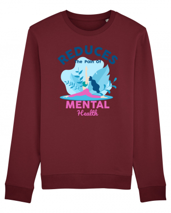 Reduces the Pain of Mental Health Burgundy