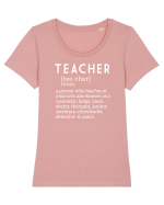 Teacher Tricou mânecă scurtă guler larg fitted Damă Expresser