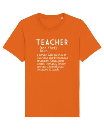 Teacher Bright Orange