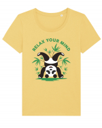 Relax Your Mind Tricou mânecă scurtă guler larg fitted Damă Expresser