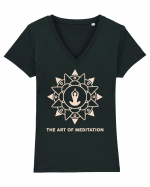 The Art of Meditation Tricou mânecă scurtă guler V Damă Evoker