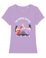 The Stress Cutter Tricou mânecă scurtă guler larg fitted Damă Expresser