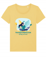 Transformation of Body and Mind Tricou mânecă scurtă guler larg fitted Damă Expresser