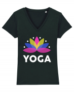 Yoga Tricou mânecă scurtă guler V Damă Evoker