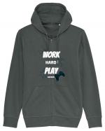 Work Hard Play Harder Hanorac cu fermoar Unisex Connector