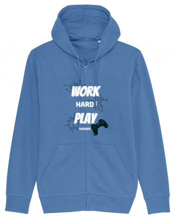 Work Hard Play Harder Bright Blue