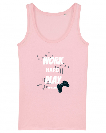 Work Hard Play Harder Cotton Pink