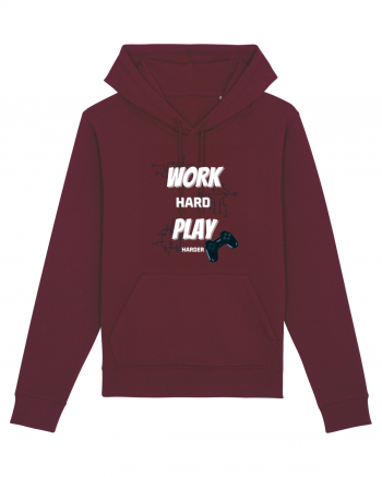 Work Hard Play Harder Burgundy