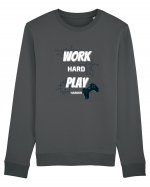 Work Hard Play Harder Bluză mânecă lungă Unisex Rise