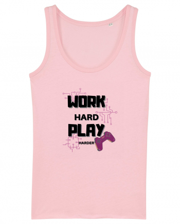 Work Hard Play Harder Cotton Pink