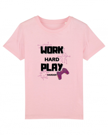 Work Hard Play Harder Cotton Pink