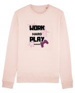 Work Hard Play Harder Bluză mânecă lungă Unisex Rise