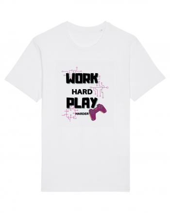 Work Hard Play Harder White