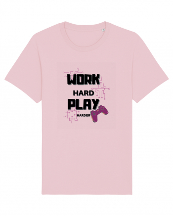 Work Hard Play Harder Cotton Pink