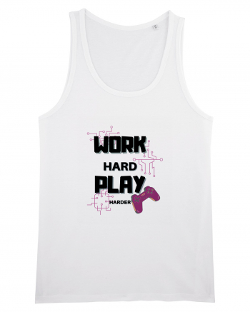 Work Hard Play Harder White