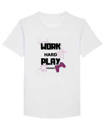 Work Hard Play Harder White