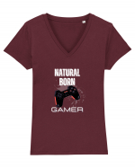 Natural Born Gamer Tricou mânecă scurtă guler V Damă Evoker