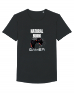 Natural Born Gamer Tricou mânecă scurtă guler larg Bărbat Skater