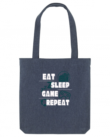 Eat Sleep Game Repeat Midnight Blue