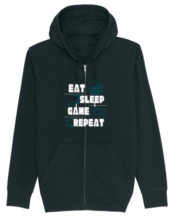 Eat Sleep Game Repeat Black