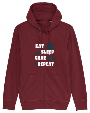 Eat Sleep Game Repeat Burgundy