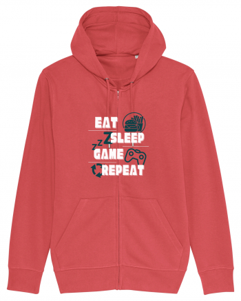 Eat Sleep Game Repeat Carmine Red