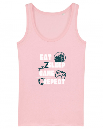 Eat Sleep Game Repeat Cotton Pink