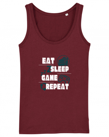 Eat Sleep Game Repeat Burgundy