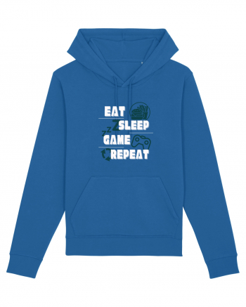 Eat Sleep Game Repeat Royal Blue