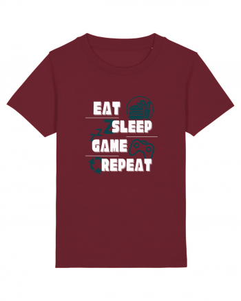 Eat Sleep Game Repeat Burgundy