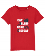 Eat Sleep Game Repeat Tricou mânecă scurtă  Copii Mini Creator