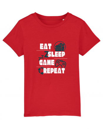 Eat Sleep Game Repeat Red