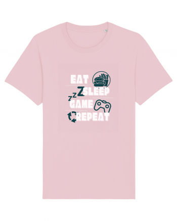 Eat Sleep Game Repeat Cotton Pink