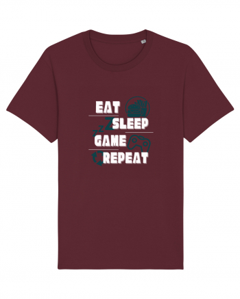 Eat Sleep Game Repeat Burgundy