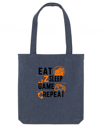 Eat Sleep Game Repeat Midnight Blue