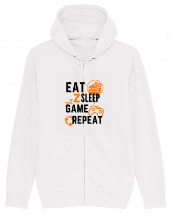 Eat Sleep Game Repeat White