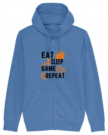 Eat Sleep Game Repeat Bright Blue