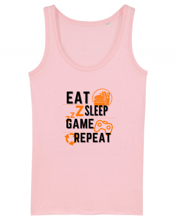 Eat Sleep Game Repeat Cotton Pink