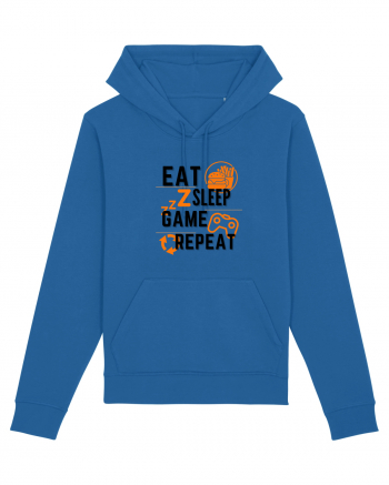 Eat Sleep Game Repeat Royal Blue