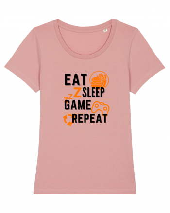 Eat Sleep Game Repeat Canyon Pink