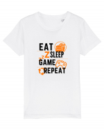 Eat Sleep Game Repeat Tricou mânecă scurtă  Copii Mini Creator