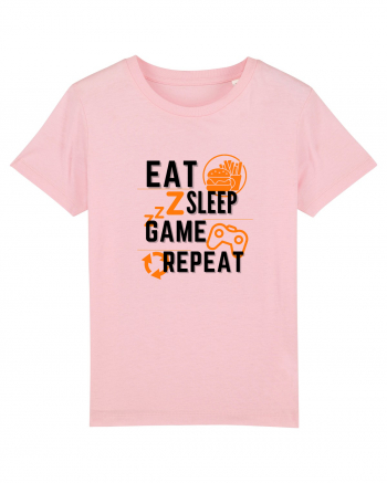 Eat Sleep Game Repeat Cotton Pink