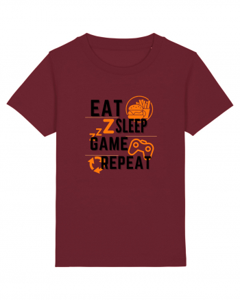 Eat Sleep Game Repeat Burgundy