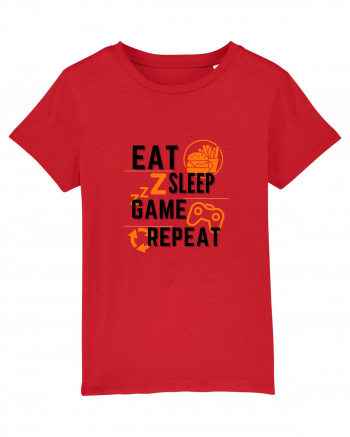 Eat Sleep Game Repeat Red